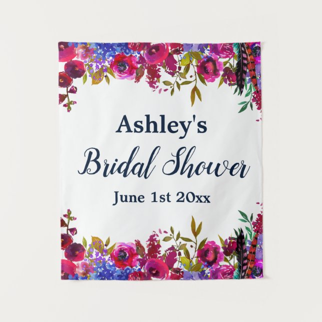 Bridal Shower Photo Booth Backdrop Wildflower Prop (Front)