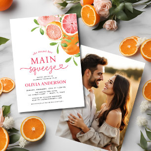 Bridal Shower Photo Citrus Main Squeeze Invitation