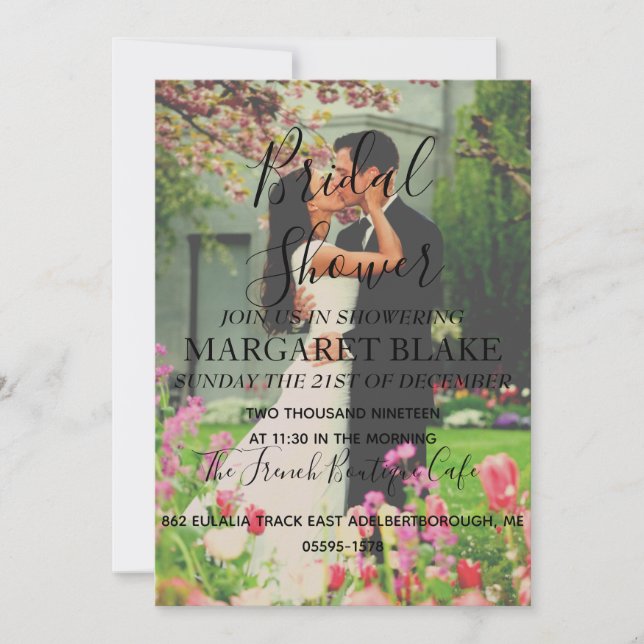 Bridal Shower Photo Engagement Party Invitation (Front)