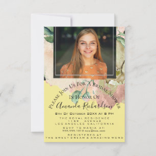 Bridal Shower Photo Floral GraduatioN Party Invitation