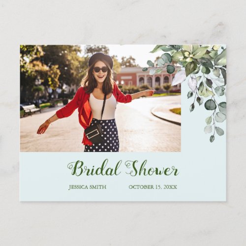 Bridal Shower PHOTO Invitation Postcard