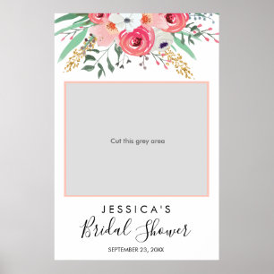Bridal Shower Photo Prop Frame Floral Wedding Poster
