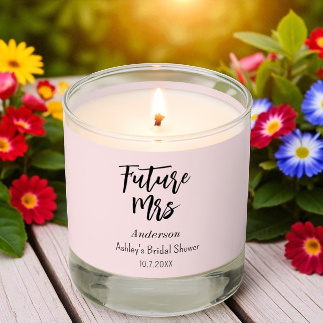 Bridal Shower Pink Future Mrs  Scented Candle (Creator Uploaded)