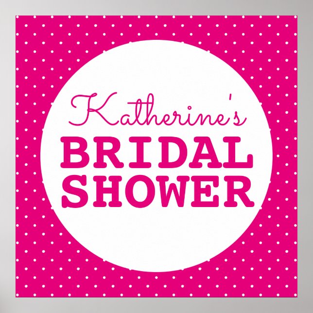 Bridal Shower Polka Dots Poster (Front)