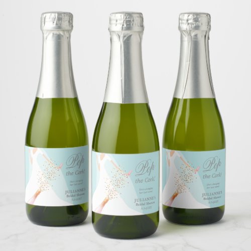 Bridal Shower Pop the Cork Sparkling Wine Label