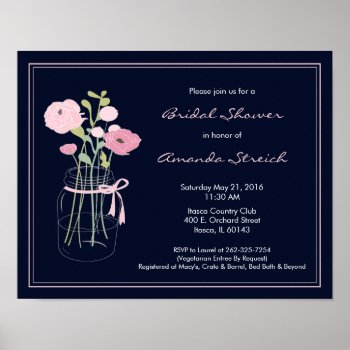 Bridal Shower Poster by PMCustomWeddings at Zazzle