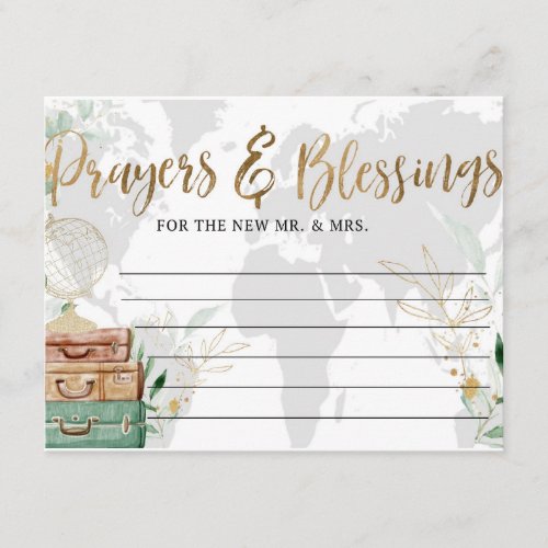 Bridal Shower Prayers and blessings Adventure  Enclosure Card