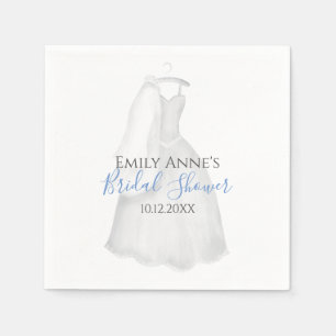 Bridal Shower Pretty Bride Cute Wedding Gown Napkins