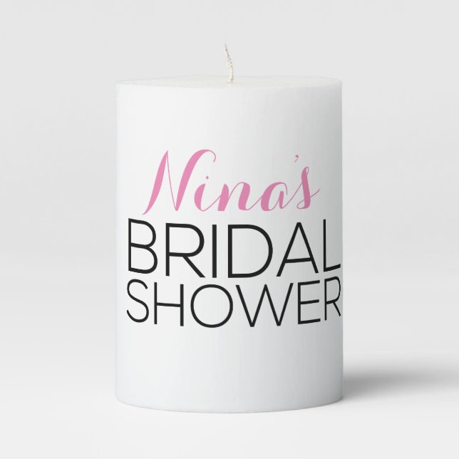 Bridal Shower Prize - Personalized Candle (Front)