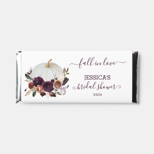 Bridal Shower Pumpkin Autumn Fall in Love  Hershey Bar Favors