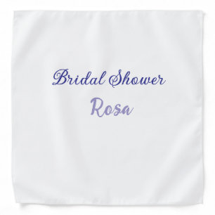 Bridal shower purple add name date elegantstylish bandana