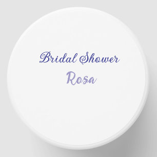 Bridal shower purple add name date elegantstylish mini candle favors