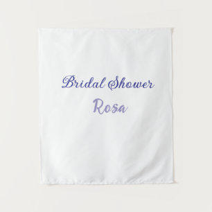 Bridal shower purple add name date elegantstylish tapestry