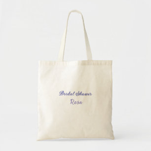 Bridal shower purple add name date elegantstylish  tote bag