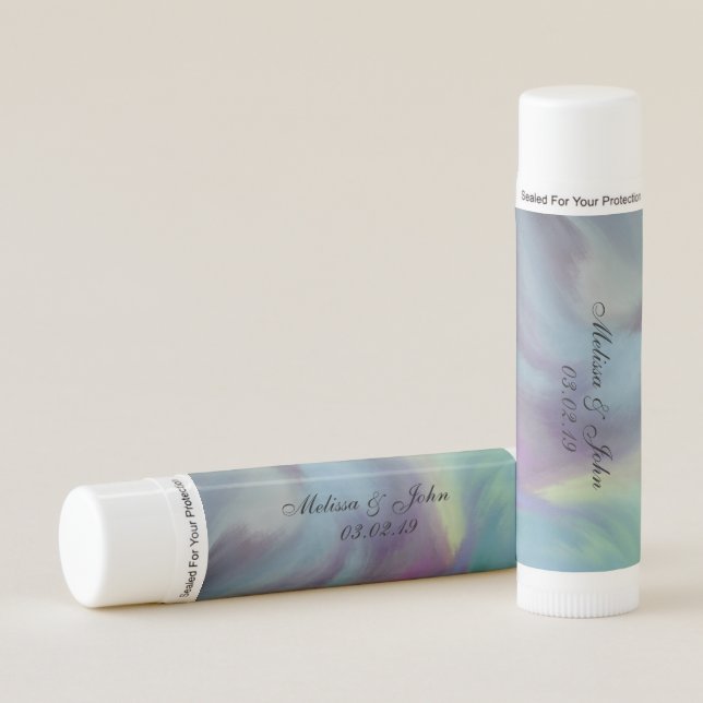 Bridal Shower Purple Fluid Marble Lip Balm (Front)