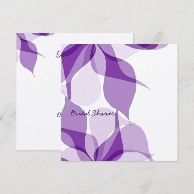 Bridal Shower Purple Passion Invitation (Front/Back)