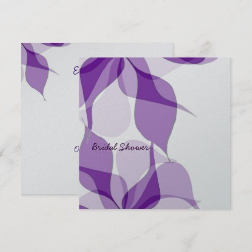 Bridal Shower Purple Passion Personalized Invitations