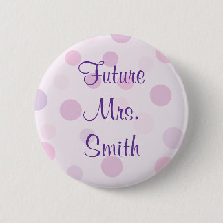 Bridal Shower Purple Polka Dot Theme Pins