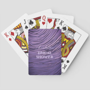 Bridal Shower Purple Silky Satin Poker Cards
