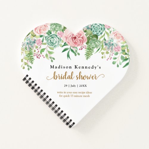 Bridal Shower Quick Recipe Fun Fab  Notebook