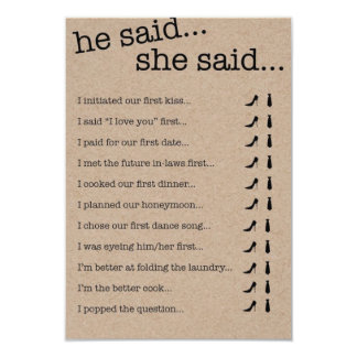Quiz Cards Greeting Photo Zazzle Bridal Shower Quiz Card