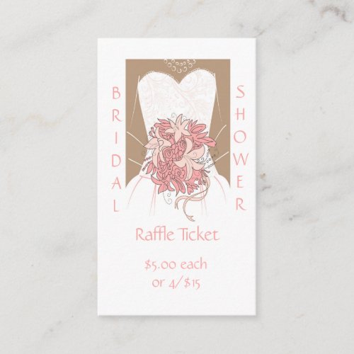 Bridal Shower Raffle Ticket Enclosure Card