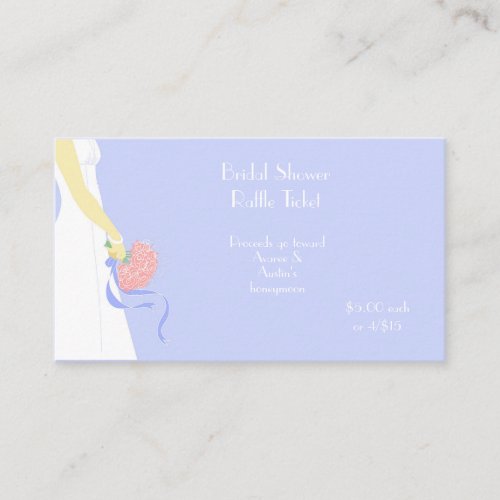 Bridal Shower Raffle Tickets Enclosure Card