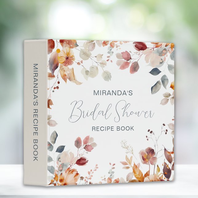 Bridal Shower Recipe 3 Ring Binder (Creator Uploaded)