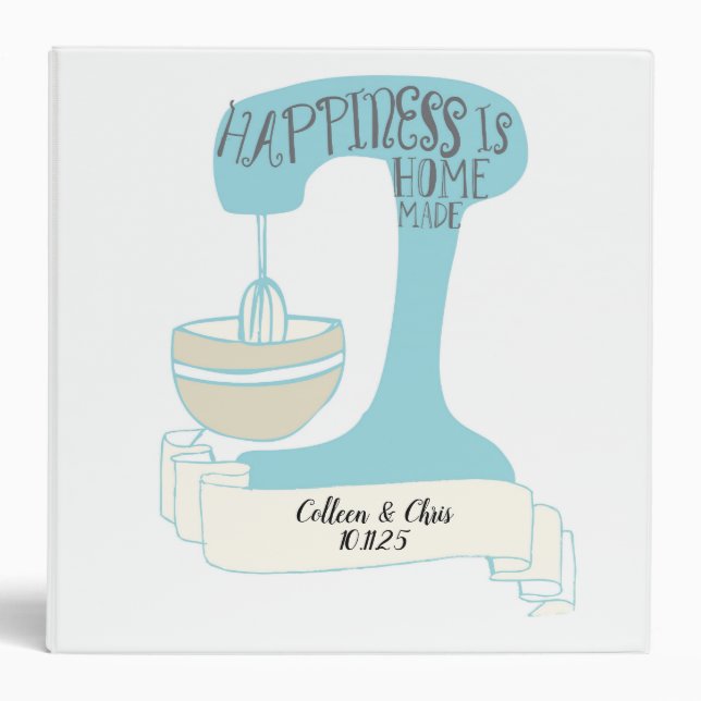 Bridal Shower Recipe Binders Personalized (Front)