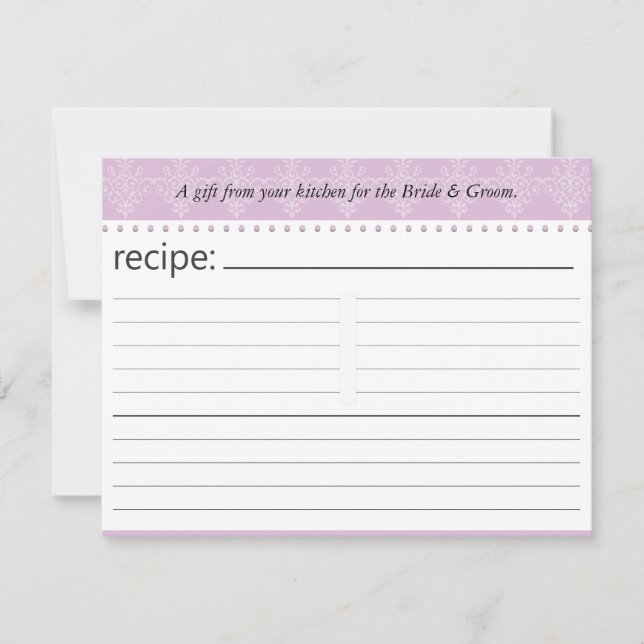 Bridal Shower Recipe Card (Front)