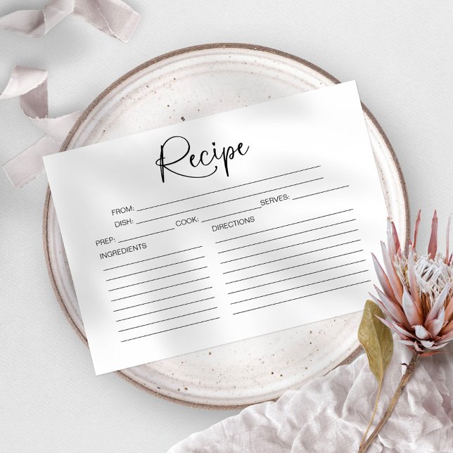 Bridal Shower Recipe Card (Creator Uploaded)