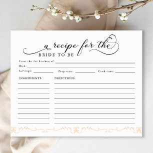 Bridal Shower Recipe Card – A Recipe for the Bride