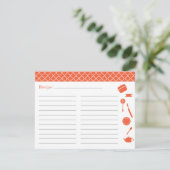Bridal Shower Recipe Card - Orange (Standing Front)