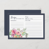 Bridal Shower Recipe for Bride to Be Enclosure Card (Front/Back)
