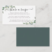 Bridal Shower Recipe Request | Eucalyptus
