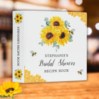 Bridal Shower Recipe Sunflowers Bees Honeycomb