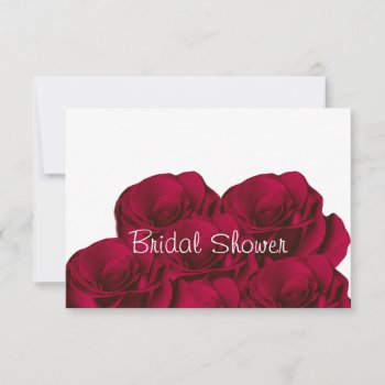 Bridal Shower Red Roses Invitation by RossiCards at Zazzle