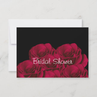 Bridal Shower Red Roses Invitation
