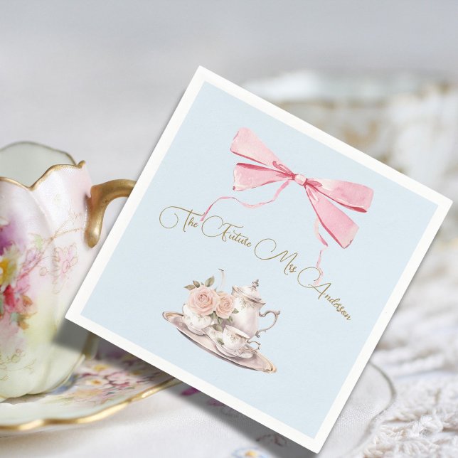 Bridal Shower Regency Tea Party Elegant Ribbon Napkins (Creator Uploaded)