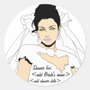Bridal Shower Reminder Classic Round Sticker