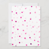 Bridal Shower Ring Game | Pink Magenta Confetti Invitation (Back)