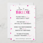 Bridal Shower Ring Game | Pink Magenta Confetti Invitation (Front)