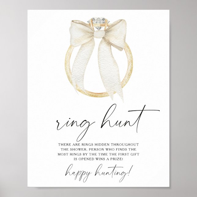  bridal shower Ring hunt game Poster (Front)