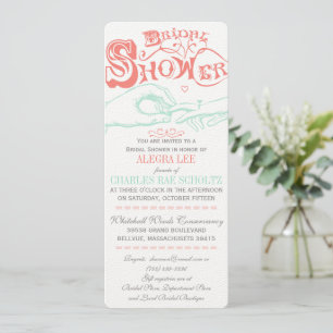 Bridal Shower Romantic Vintage Wedding Ring Invitation