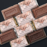 Bridal shower rose gold blush balloons thank you hershey's miniatures<br><div class="desc">A rose gold background color.  Personalize and add a name. With the text "thank you"</div>