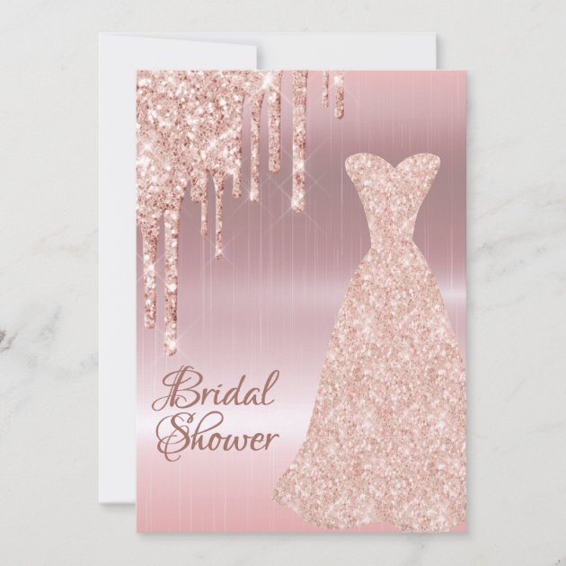 rose gold bridal shower dress