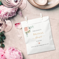 Bridal shower rose gold floral eucalyptus elegant