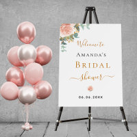 Bridal Shower rose gold floral eucalyptus elegant