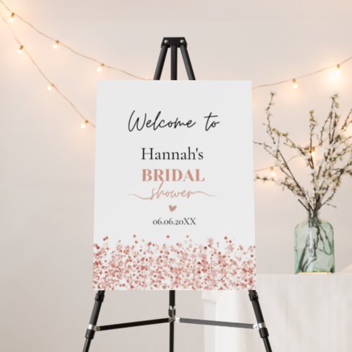 Bridal Shower Rose Gold Glitter Foam Board