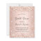 Bridal Shower rose gold invitation